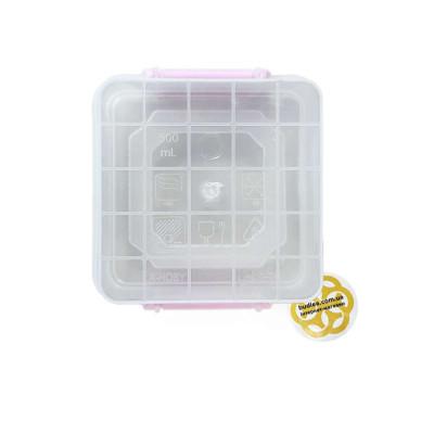 Будкрам купить Пищевой контейнер 500 мл с крышкой, квадратный, пластик, прозрачный SNMZ Пищевой контейнер 500 мл с крышкой, квадратный, пластик, прозрачный SNMZ 2
