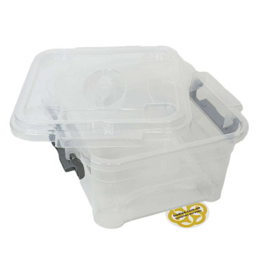 Будкрам купити Харчовий контейнер 5,5Л із кришкою JUMBO, квадратний, пластик, прозорий SNMZ Харчовий контейнер 5,5Л із кришкою JUMBO, квадратний, пластик, прозорий SNMZ 3