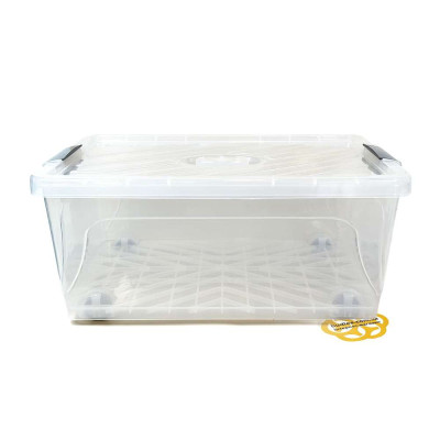 Будкрам купить Контейнер для хранения 40Л JUMBO на колесах, с крышкой, прямоугольный, пластик, прозрачный+подарок SNMZ Контейнер для хранения 40Л JUMBO на колесах, с крышкой, прямоугольный, пластик, прозрачный+подарок SNMZ 6