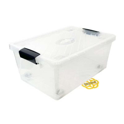 Будкрам купить Контейнер для хранения 40Л JUMBO на колесах, с крышкой, прямоугольный, пластик, прозрачный+подарок SNMZ Контейнер для хранения 40Л JUMBO на колесах, с крышкой, прямоугольный, пластик, прозрачный+подарок SNMZ 3