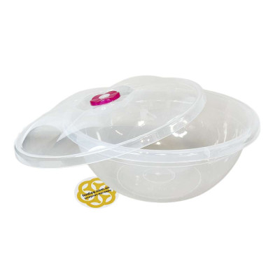 Будкрам купити Пластикова миска з кришкою 10Л харчова, кругла, прозора SNMZ Пластикова миска з кришкою 10Л харчова, кругла, прозора SNMZ 2