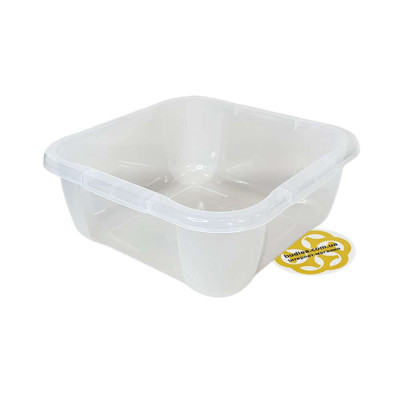 Будкрам купити Пластиковий контейнер 15Л без кришки, квадратний, прозорий SNMZ