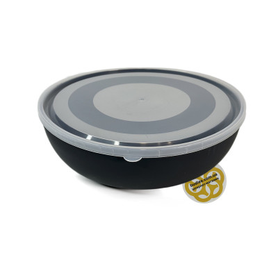 Будкрам купить Контейнер для еды 2,7Л с крышкой, круглый, пластик, антрацит SNMZ