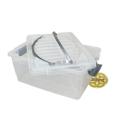 Будкрам купить Пищевой контейнер 10Л STYLE с крышкой и ручками, прямоугольный, пластик, прозрачный SNMZ Пищевой контейнер 10Л STYLE с крышкой и ручками, прямоугольный, пластик, прозрачный SNMZ 3