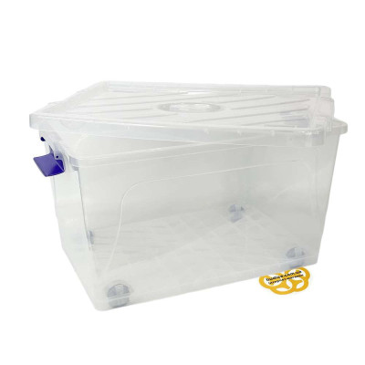 Будкрам купить Контейнер для хранения 50Л JUMBO на колесах, с крышкой, прямоугольный, пластик, прозрачный+подарок SNMZ Контейнер для хранения 50Л JUMBO на колесах, с крышкой, прямоугольный, пластик, прозрачный+подарок SNMZ 4