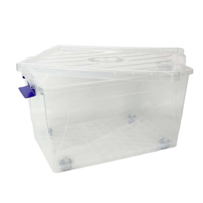 Будкрам купить Контейнер для хранения 50Л JUMBO на колесах, с крышкой, прямоугольный, пластик, прозрачный+подарок SNMZ Контейнер для хранения 50Л JUMBO на колесах, с крышкой, прямоугольный, пластик, прозрачный+подарок SNMZ 2