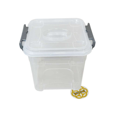 Будкрам купити Харчовий контейнер 8Л із кришкою JUMBO, квадратний, пластик, прозорий SNMZ Харчовий контейнер 8Л із кришкою JUMBO, квадратний, пластик, прозорий SNMZ 2