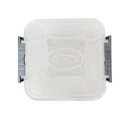 Будкрам купити Харчовий контейнер 8Л із кришкою JUMBO, квадратний, пластик, прозорий SNMZ Харчовий контейнер 8Л із кришкою JUMBO, квадратний, пластик, прозорий SNMZ 4