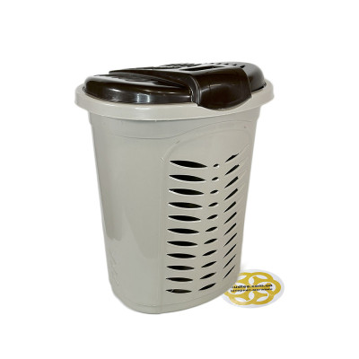 Будкрам купить Корзина для белья с крышкой FLAT 54Л пластик, бежевый+ланчбокс в подарок SNMZ Корзина для белья с крышкой FLAT 54Л пластик, бежевый+ланчбокс в подарок SNMZ 2