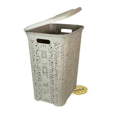 Будкрам купить Корзина для белья с крышкой LACE, пластик SNMZ Корзина для белья с крышкой LACE, пластик SNMZ 7