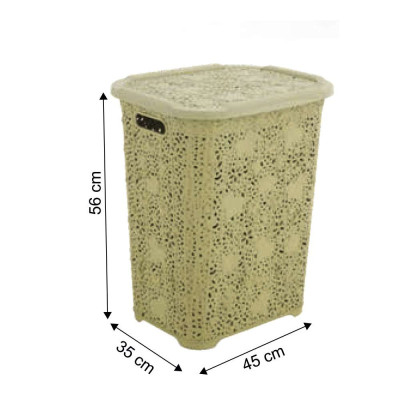Будкрам купить Корзина для белья с крышкой LACE, пластик SNMZ Корзина для белья с крышкой LACE, пластик SNMZ 3