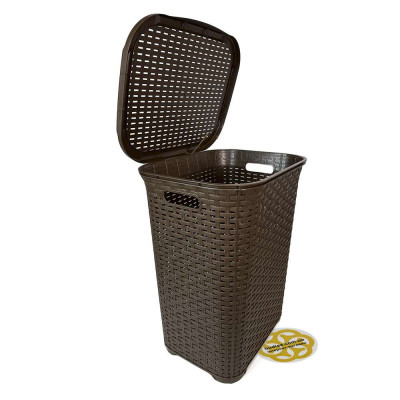 Будкрам купить Корзина для белья с крышкой RATTAN, пластик SNMZ Корзина для белья с крышкой RATTAN, пластик SNMZ 6