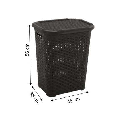 Будкрам купить Корзина для белья с крышкой RATTAN, пластик SNMZ Корзина для белья с крышкой RATTAN, пластик SNMZ 4