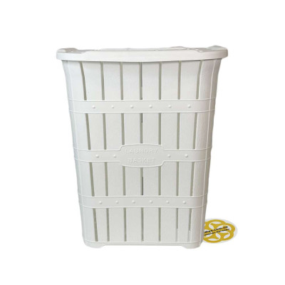 Будкрам купить Корзина для белья с крышкой BAMBU, пластик, белый SNMZ