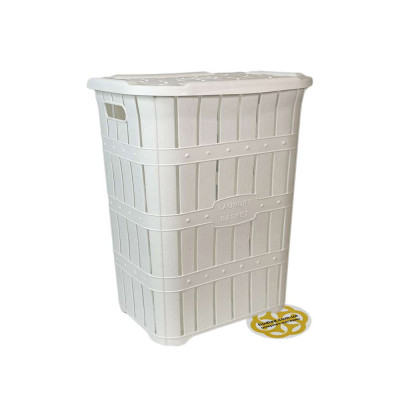 Будкрам купить Корзина для белья с крышкой BAMBU, пластик, белый SNMZ Корзина для белья с крышкой BAMBU, пластик, белый SNMZ 4