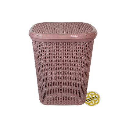 Будкрам купить Корзина для белья с крышкой DAMLA, пластик, пыльная роза SNMZ