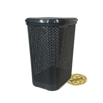 Будкрам купить Корзина для белья с крышкой DAMLA, пластик, антрацит SNMZ Корзина для белья с крышкой DAMLA, пластик, антрацит SNMZ 4