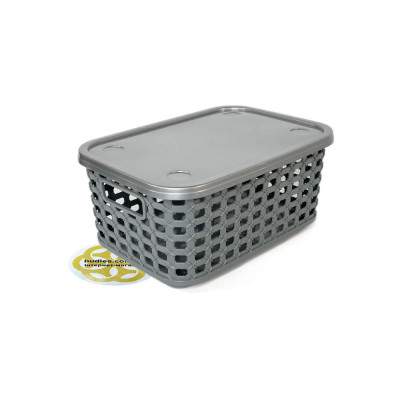 Будкрам купить Корзина для хранения PREMIUM S с крышкой, маленькая, прямоугольная SNMZ