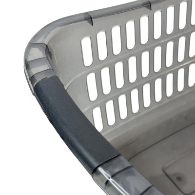 Будкрам купить Корзина для белья LUX, прямоугольная, прозрачный серый SNMZ Корзина для белья LUX, прямоугольная, прозрачный серый SNMZ 2