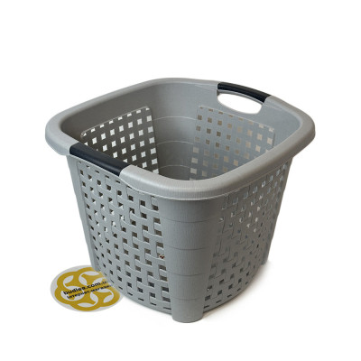 Будкрам купити Кошик для білизни RATTAN квадратний, сірий SNMZ Кошик для білизни RATTAN квадратний, сірий SNMZ 2