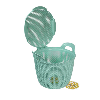 Будкрам купить Корзина для хранения с крышкой, круглая, бирюзовый SNMZ Корзина для хранения с крышкой, круглая, бирюзовый SNMZ 4