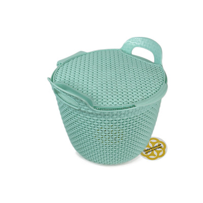Будкрам купить Корзина для хранения с крышкой, круглая, бирюзовый SNMZ Корзина для хранения с крышкой, круглая, бирюзовый SNMZ 3