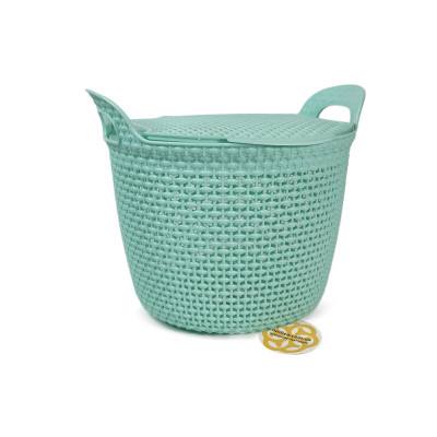 Будкрам купить Корзина для хранения с крышкой, круглая, бирюзовый SNMZ