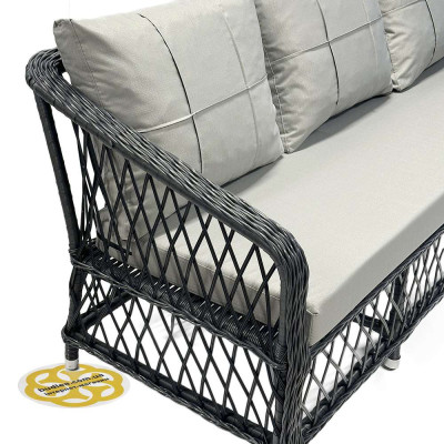 Будкрам купити Комплект садових меблів MILAN TRIPLE+4 штучний ротанг, антрацит SNMZ Комплект садових меблів MILAN TRIPLE+4 штучний ротанг, антрацит SNMZ 7