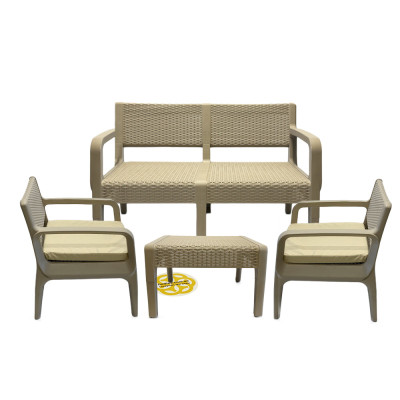 Будкрам купить Комплект садовой мебели LATTE с двухместным диваном, бежевый Sanpreis Комплект садовой мебели LATTE с двухместным диваном, бежевый Sanpreis 8