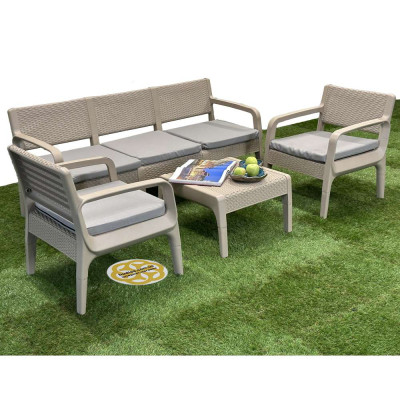 Будкрам купить Комплект садовой мебели LATTE с трехместным диваном, цвет бежевый/серый SNMZ Комплект садовой мебели LATTE с трехместным диваном, цвет бежевый/серый SNMZ 7