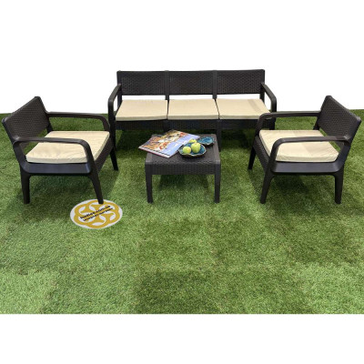 Будкрам купить Комплект садовой мебели COFFEEс трехместным диваном, коричневый, подушки беж SNMZ Комплект садовой мебели COFFEEс трехместным диваном, коричневый, подушки беж SNMZ 10