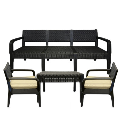 Будкрам купить Комплект садовой мебели COFFEEс трехместным диваном, коричневый, подушки беж SNMZ Комплект садовой мебели COFFEEс трехместным диваном, коричневый, подушки беж SNMZ 9