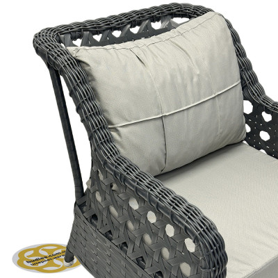 Будкрам купити Комплект садових меблів GRAND TRIPLE штучний ротанг, антрацит SNMZ Комплект садових меблів GRAND TRIPLE штучний ротанг, антрацит SNMZ 6