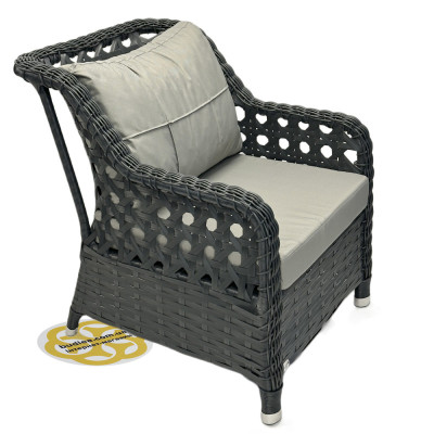 Будкрам купити Комплект садових меблів GRAND TRIPLE штучний ротанг, антрацит SNMZ Комплект садових меблів GRAND TRIPLE штучний ротанг, антрацит SNMZ 4