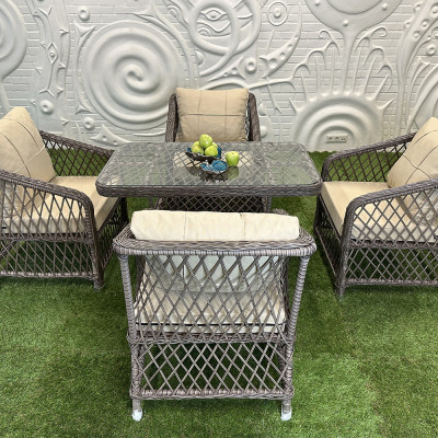 Будкрам купити Комплект садових меблів MILAN 4 штучний ротанг SNMZ Комплект садових меблів MILAN 4 штучний ротанг SNMZ 2