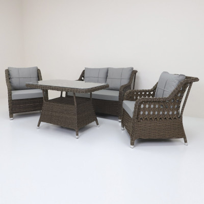 Будкрам купити Комплект садових меблів GRAND DUAL штучний ротанг, коричневий SNMZ Комплект садових меблів GRAND DUAL штучний ротанг, коричневий SNMZ 2