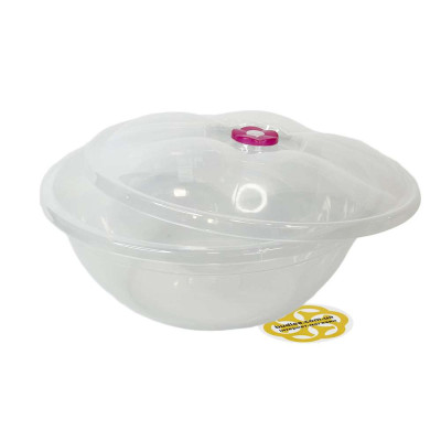 Будкрам купить Пластиковая миска с крышкой 15Л пищевая, круглая, прозрачный SNMZ Пластиковая миска с крышкой 15Л пищевая, круглая, прозрачный SNMZ 2