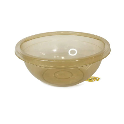 Будкрам купити Пластикова миска 4Л харчова, кругла, прозорий беж SNMZ Пластикова миска 4Л харчова, кругла, прозорий беж SNMZ 3