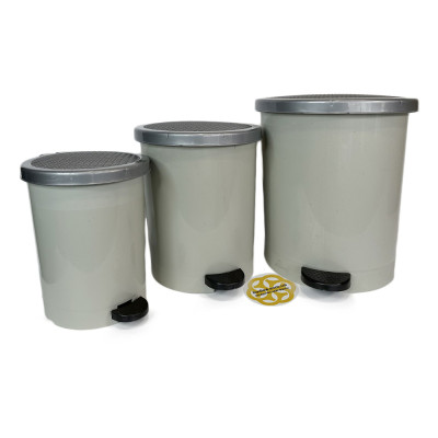 Будкрам купити Набір відер з педаллю GRAY 22Л, 11Л та 7Л з внутрішнім контейнером, пластик, сірий SNMZ