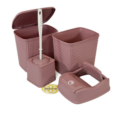 Будкрам купити Набір аксесуарів для ванної кімнати DAMLA 5в1, троянда SNMZ Набір аксесуарів для ванної кімнати DAMLA 5в1, троянда SNMZ 6