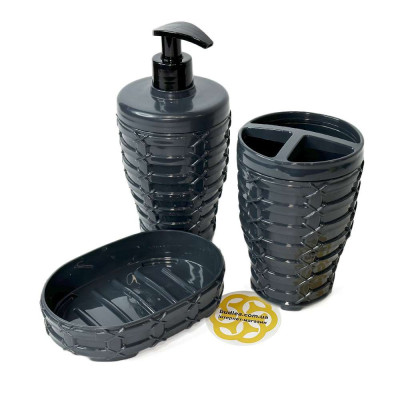 Будкрам купить Набор аксессуаров для ванной комнаты PREMIUM 5в1, антрацит SNMZ Набор аксессуаров для ванной комнаты PREMIUM 5в1, антрацит SNMZ 3