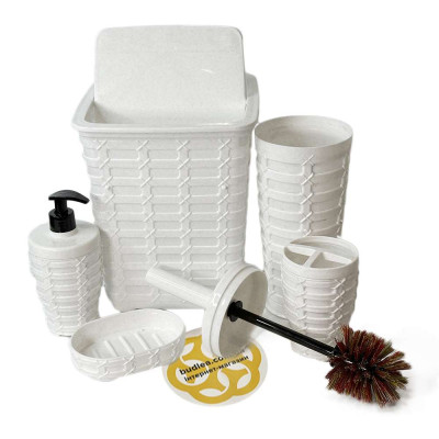 Будкрам купити Набір аксесуарів для ванної кімнати PREMIUM 5в1, білий SNMZ Набір аксесуарів для ванної кімнати PREMIUM 5в1, білий SNMZ 2