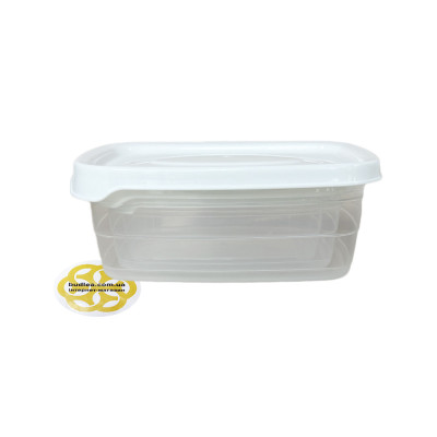 Будкрам купить Набор пищевых контейнеров  3 шт, 0.6, 1.2, 2Л пластик, прозрачный с белой крышкой SNMZ Набор пищевых контейнеров  3 шт, 0.6, 1.2, 2Л пластик, прозрачный с белой крышкой SNMZ 4