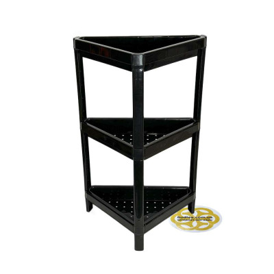 Будкрам купити Стелаж пластиковий TREND на 3 полиці, чорний SNMZ Стелаж пластиковий TREND на 3 полиці, чорний SNMZ 2