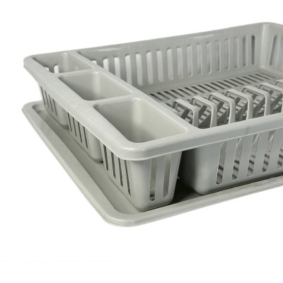 Будкрам купить Сушилка для посуды с поддоном, пластик, серый SNMZ Сушилка для посуды с поддоном, пластик, серый SNMZ 2
