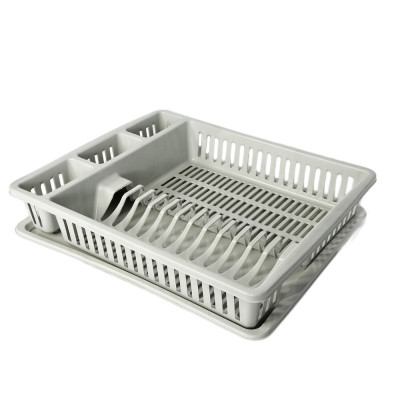 Будкрам купить Сушилка для посуды с поддоном, пластик, серый SNMZ