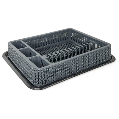 Будкрам купить Сушилка для посуды с поддоном KNITTING, пластик SNMZ Сушилка для посуды с поддоном KNITTING, пластик SNMZ 2