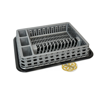 Будкрам купить Сушилка для посуды с поддоном PREMIUM, пластик, антрацит/черный SNMZ Сушилка для посуды с поддоном PREMIUM, пластик, антрацит/черный SNMZ 3