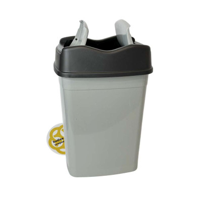 Будкрам купить Мусорное ведро 15Л FLAT VORTEX пластик, серый SNMZ Мусорное ведро 15Л FLAT VORTEX пластик, серый SNMZ 4