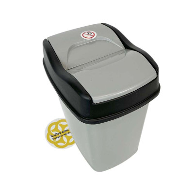 Будкрам купить Мусорное ведро 15Л FLAT VORTEX пластик, серый SNMZ Мусорное ведро 15Л FLAT VORTEX пластик, серый SNMZ 3